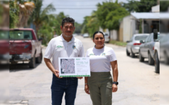 Anuncia Blanca Merari rehabilitación de la calle Propela en Villas 1