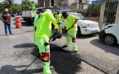 Refuerzan seguridad vial con mantenimiento y rehabilitación de calles en Cancún