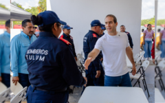 Reconoce Diego Castañón la labor de bomberos
