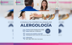 Acercan consulta de Alergología a bajo costo para las familias