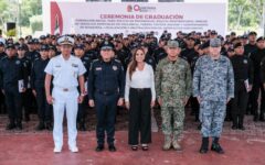 Encabeza Mara Lezama graduación de 244 nuevos Policías y la creación del primer agrupamiento contra artefactos explosivos