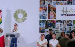 Ana Paty Peralta inicia gira de rendición de cuentas en Villas Otoch Paraíso