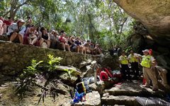 Capacitan a estudiantes en rescate y emergencias en cenotes