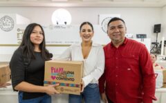 Estefanía Mercado entrega apoyos alimentarios de “Playa Llena, Corazón Contento”