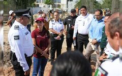 Ana Paty Peralta supervisa avances del Complejo de Seguridad Ciudadana “Titán”