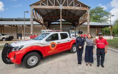 Mary Hernández entrega nueva unidad de rescate a Bomberos de Felipe Carrillo Puerto