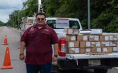 Chacón supervisa rehabilitación de alumbrado público en Cozumel