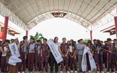 Mara Lezama inaugura domo en secundaria técnica No. 32 “Independencia de México”