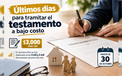 Últimos días para tramitar el testamento a bajo costo