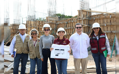 Ana Paty Peralta supervisa avances del Complejo de Seguridad Ciudadana “Titán”