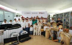 Mara Lezama entrega instrumentos a agrupaciones para preservar la música tradicional maya